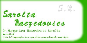 sarolta maczedovics business card